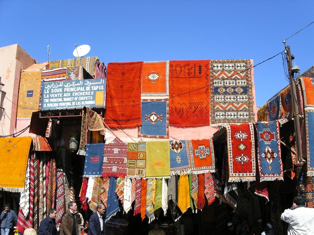 Une visite au souk des tapis à Marrakech