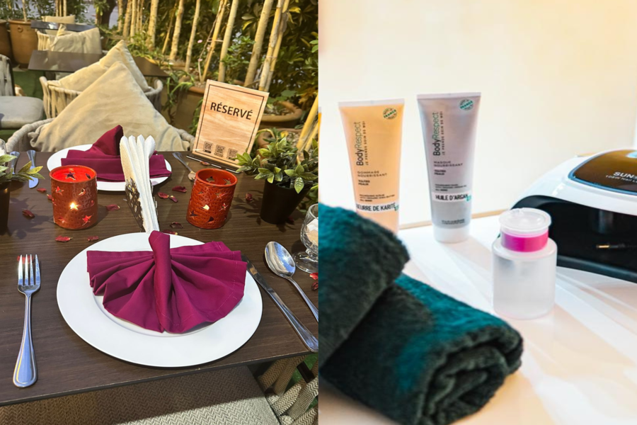 Expérience spa romantique avec dîner au restaurant Chouf L'Or