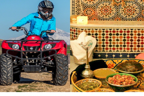 Marrakech: Balade de Quad à Palmeraie & Spa Marocain Traditionnel