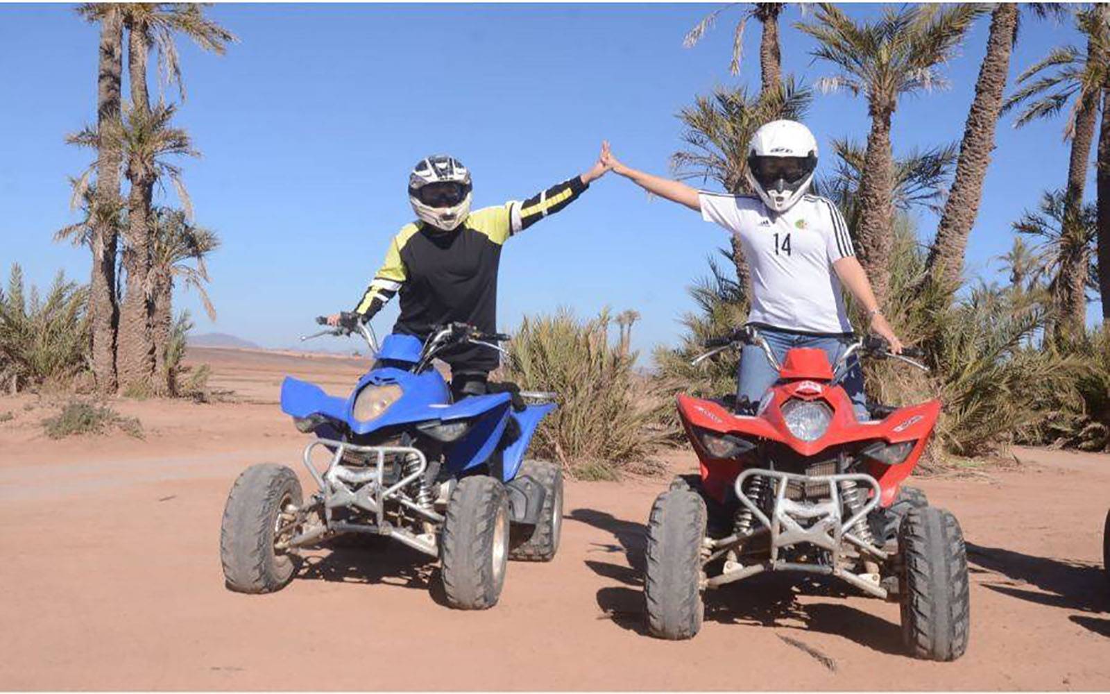 Marrakech: Balade de Quad à Palmeraie & Spa Marocain Traditionnel