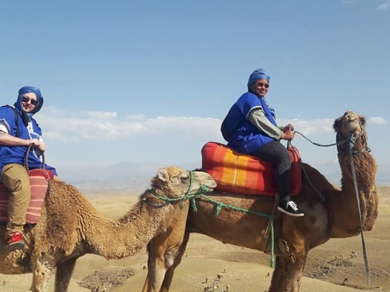 Balade en Chameau et Quad dans le désert rocheux d'Agafay 