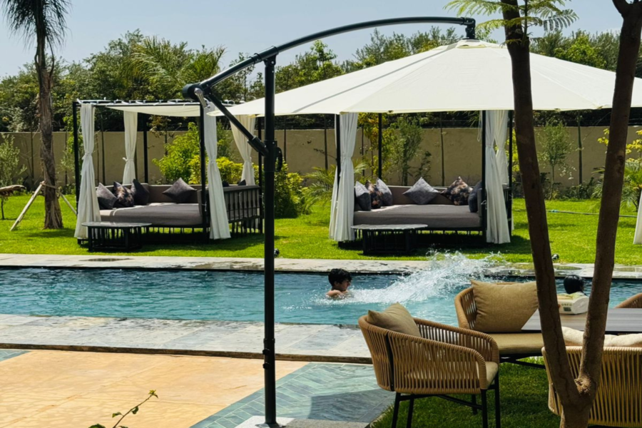De Marrakech : Forfait journée détente piscine en villa avec déjeuner marocain
