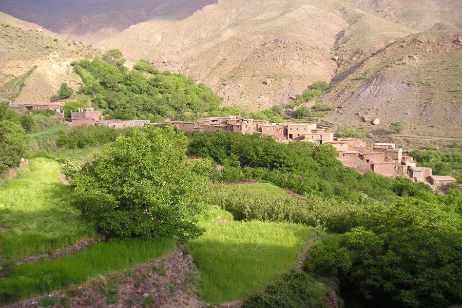 Haut Atlas Imlil avec balade à dos de chameau et dîner dans le désert d'Agafay
