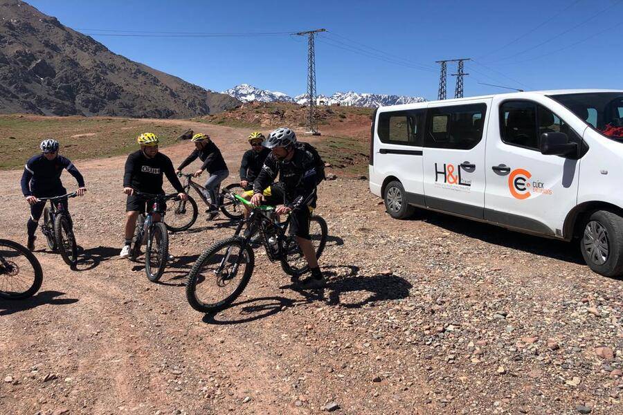 Visite à vélo de la montagne de l'Atlas et du village berbère de Marrakech