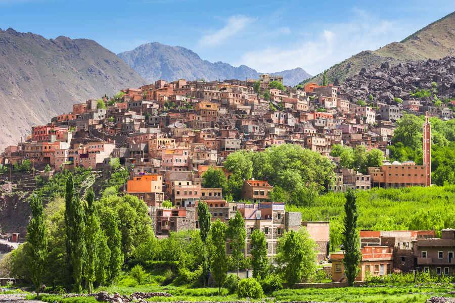 Haut Atlas Imlil avec balade à dos de chameau et dîner dans le désert d'Agafay