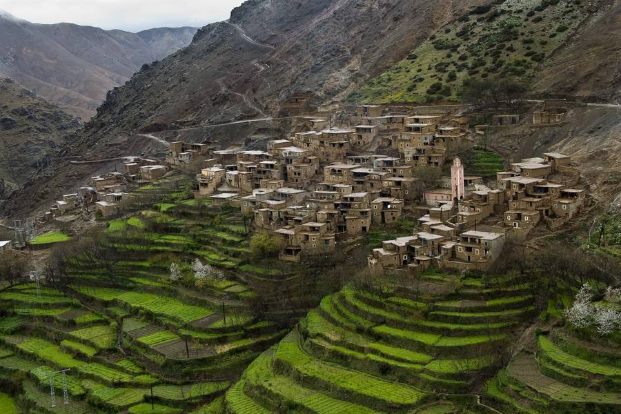Haut Atlas Imlil avec balade à dos de chameau et dîner dans le désert d'Agafay